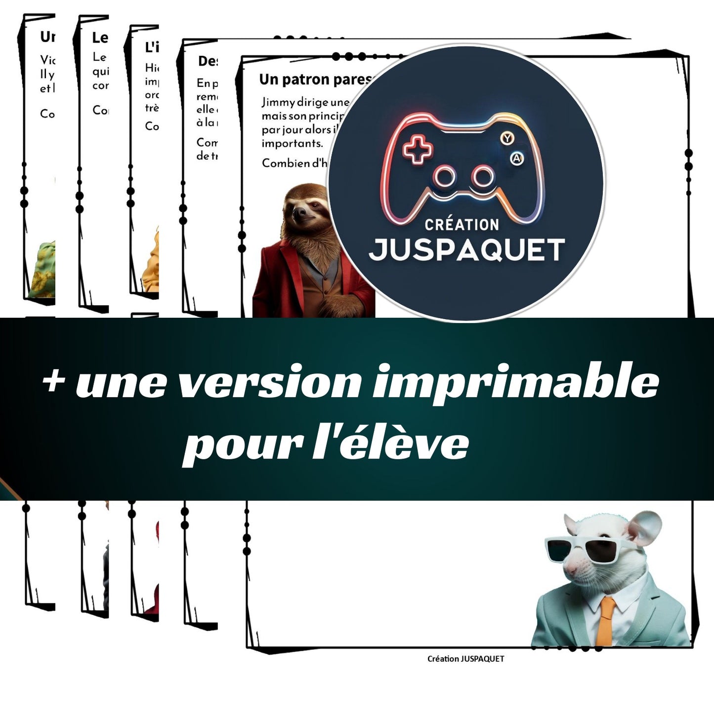 Jeu interactif PROBLÈMES MULTIPLICATION - DIVISION