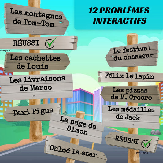 Jeu interactif PROBLÈMES ADDITION/SOUSTRACTION