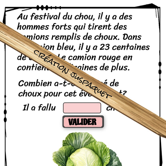 Jeu interactif ¨Des récoltes mathématiques¨