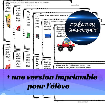 Jeu interactif PROBLÈMES ADDITION/SOUSTRACTION