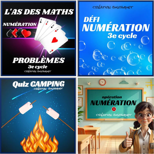 Ensemble 4 jeux interactifs numération