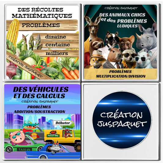 Ensemble 3 jeux interactifs PROBLÈMES