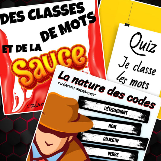 Ensemble 3 jeux interactifs -Les classes de mots