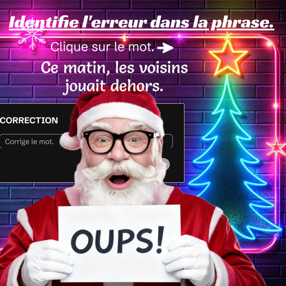 Jeu interactif QUIZ NOËL -TROUVE L'ERREUR!