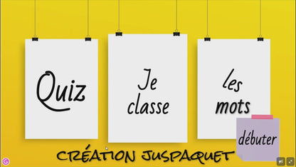 Ensemble 3 jeux interactifs -Les classes de mots