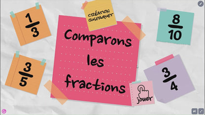 Ensemble 4 jeux interactifs les fractions