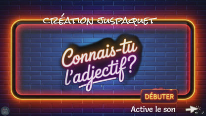 Jeu interactif L'ADJECTIF